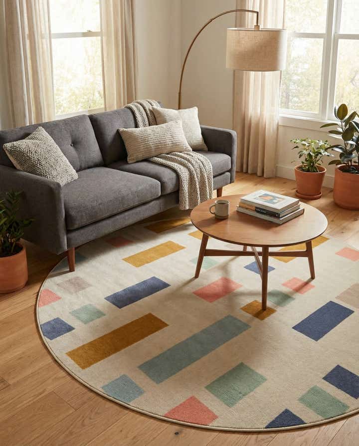 7' x 7' Lotus Round Rug