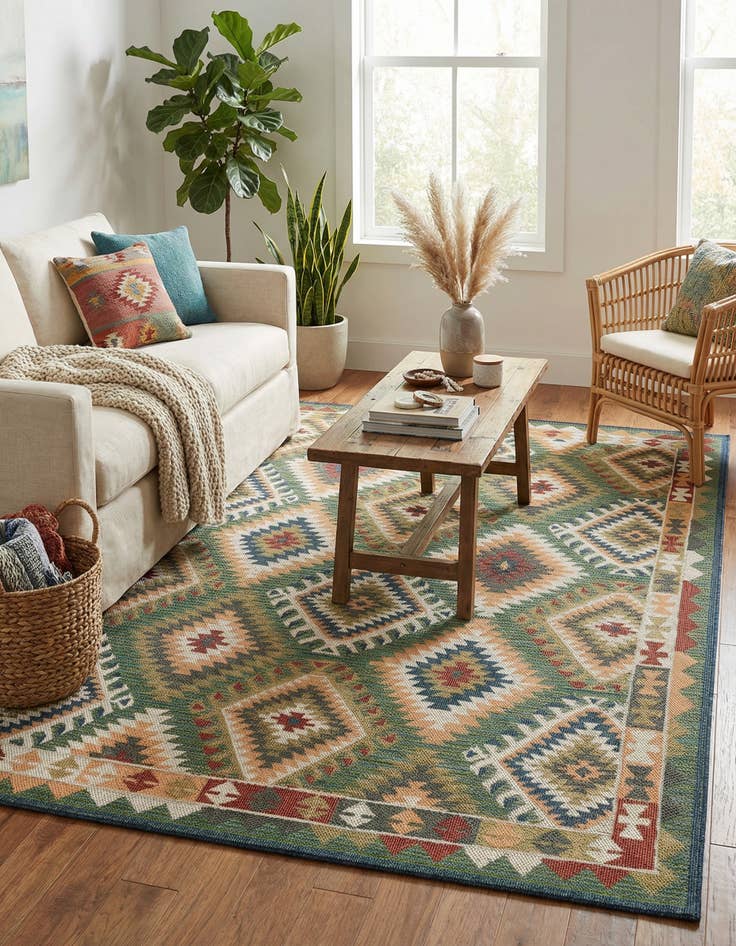 Detail image of 7' 10 x 10' Easy-Clean Baja Indoor / Outdoor Rug