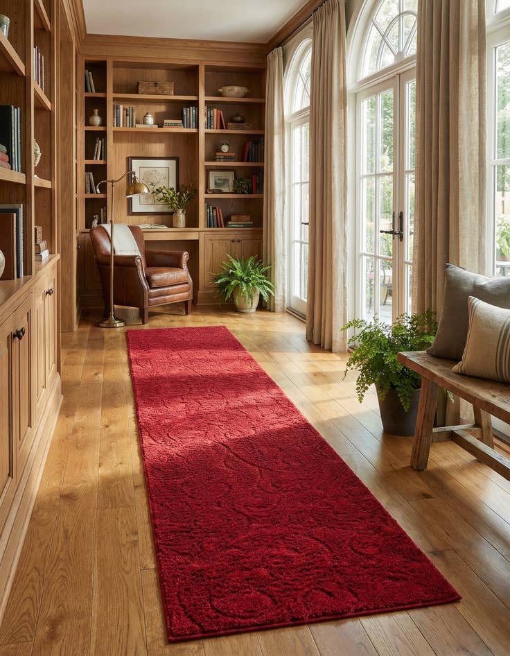 Detail image of  2' 7 x 12' Botanical Shag Runner Rug