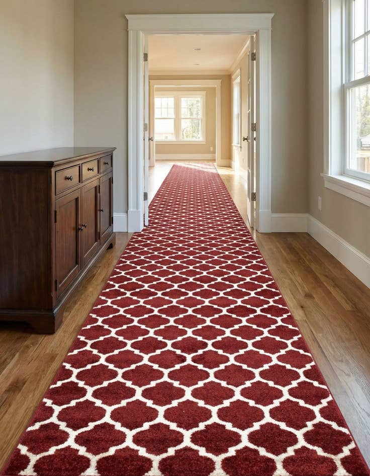 Detail image of 2' 7 x 16' 5 Lattice Runner Rug