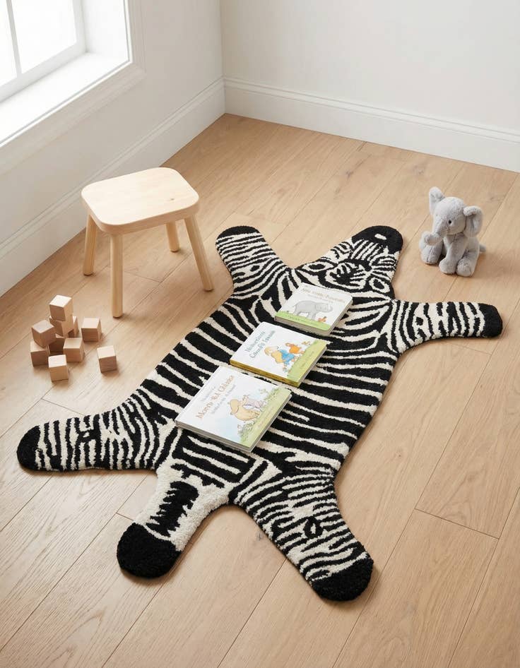 Detail image of 2' 2 x 3' 1 Playtime Kids Wool Freeform Rug