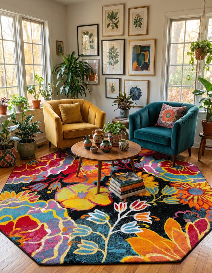 Detail image of 8' x 8' Florence Octagon Rug