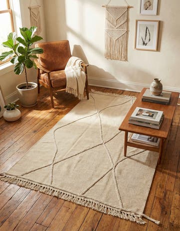 3' 5 x 5' 1 Hand Knotted Moroccan Wool Rug
