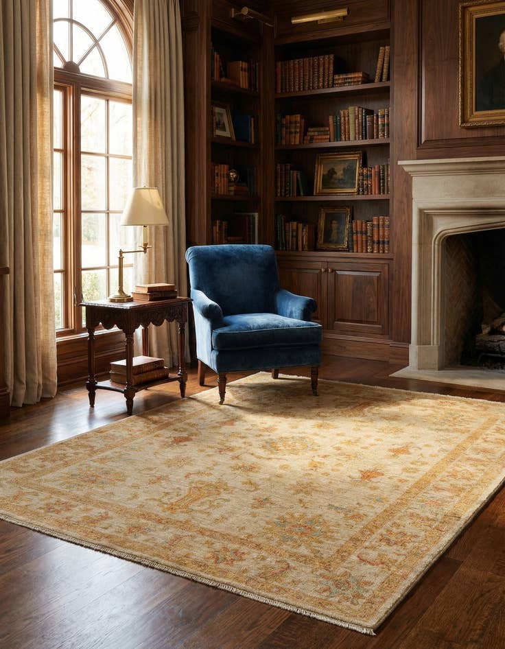 Detail image of 4' 11 x 6' 6 Kaizar Wool Rug