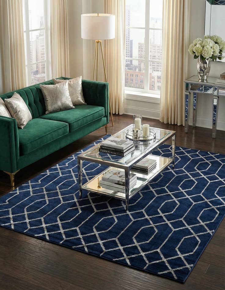 Detail image of 7' 10 x 7' 10 Marilyn Monroe&trade; Glam Trellis Square Rug