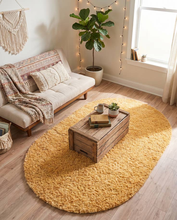Detail image of 3' x 5' 3 Zermatt Shag Oval Rug