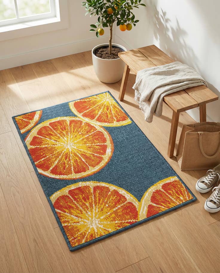 Detail image of 2' x 3' Easy-Clean Modern Indoor / Outdoor Rug