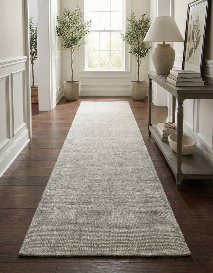 Detail image of 2' x 9' 10 Hand Woven Jill Zarin English Manor Farmhouse Wool Runner Rug