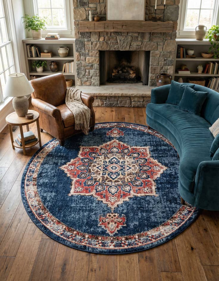 Detail image of 7' x 7' Arcadia Round Rug