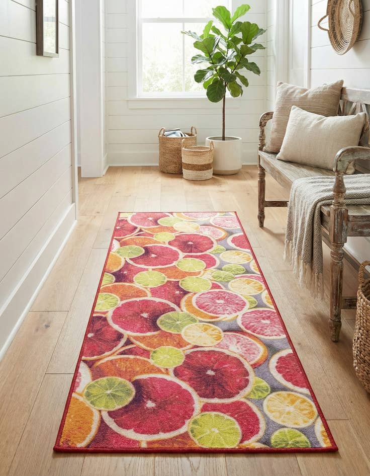 Detail image of 2' x 5' 1 Easy-Clean Jill Zarin Caribbean Indoor / Outdoor Runner Rug