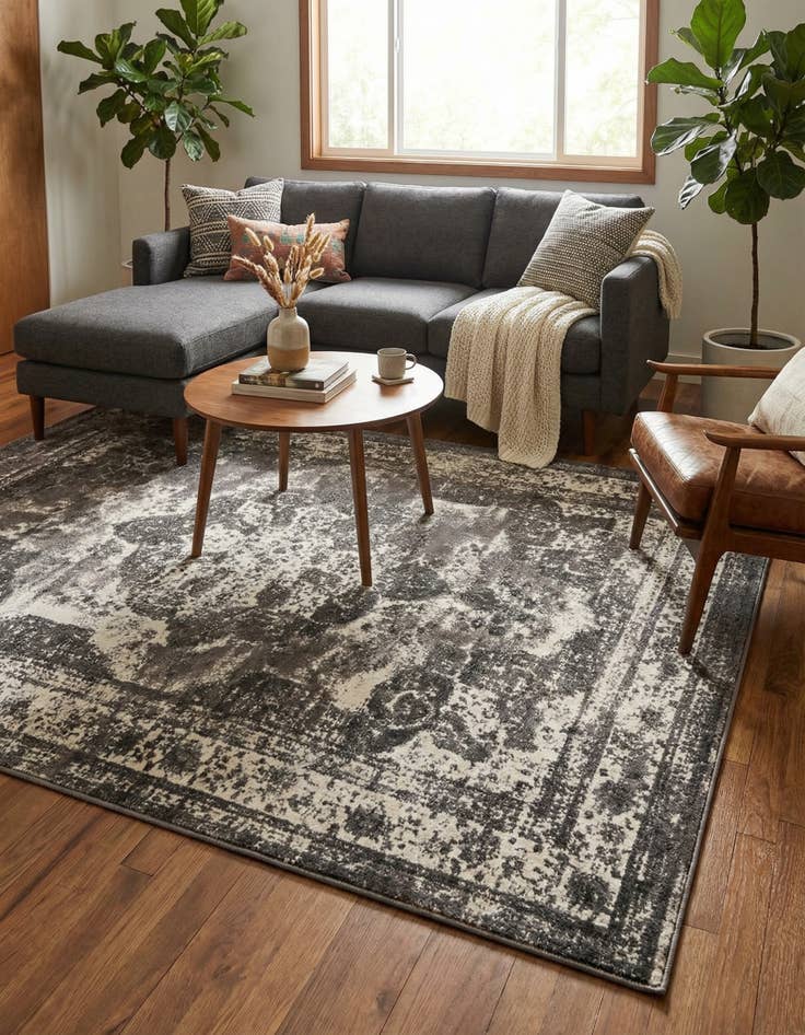 Detail image of 5' 3 x 8' Monte Carlo Rug With Pad Bundle