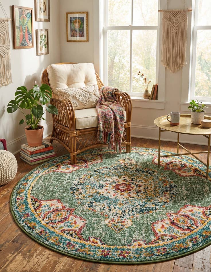 Detail image of 4' x 4' Carrington Round Rug