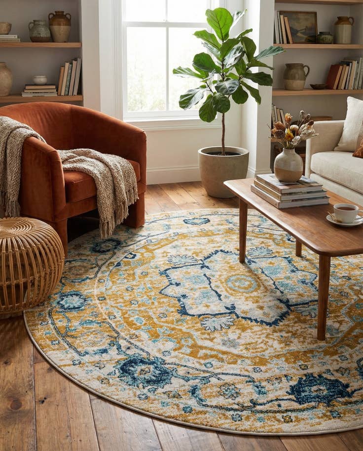 Detail image of 8' x 8' Madeline Vintage Round Rug