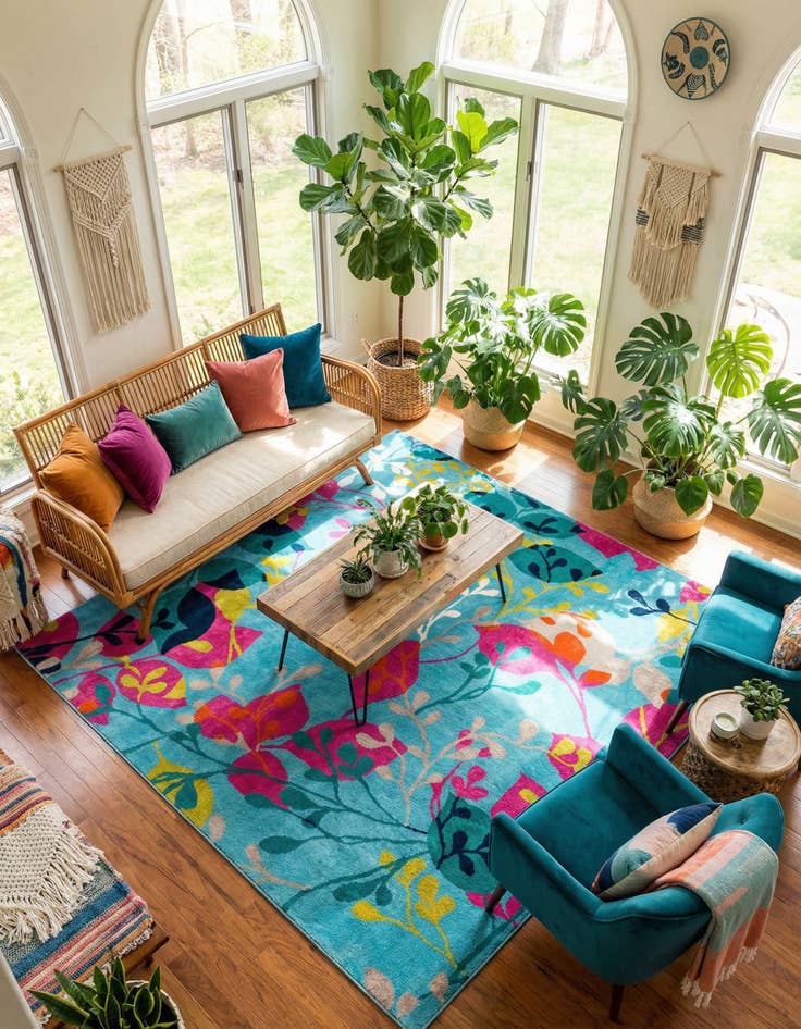 Detail image of 10' x 10' Azalea Square Rug