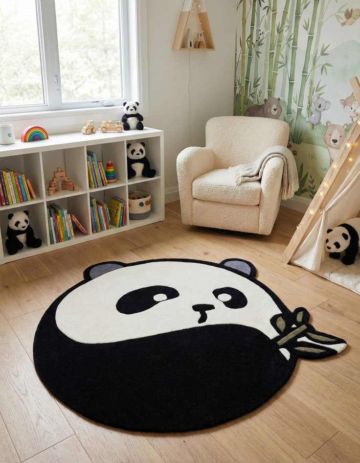 Detail image of 6' 1 x 6' 1 Playtime Kids Wool Freeform Rug