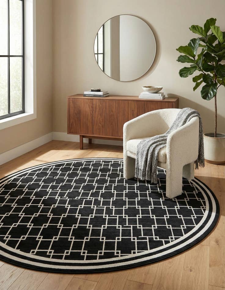 Detail image of Jill Zarin 7' 10 x 7' 10 Metropolitan Uptown Round Rug