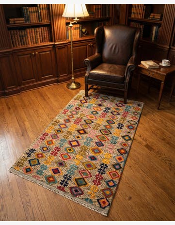 2' 7 x 4' Hand Knotted Balouch Wool Rug