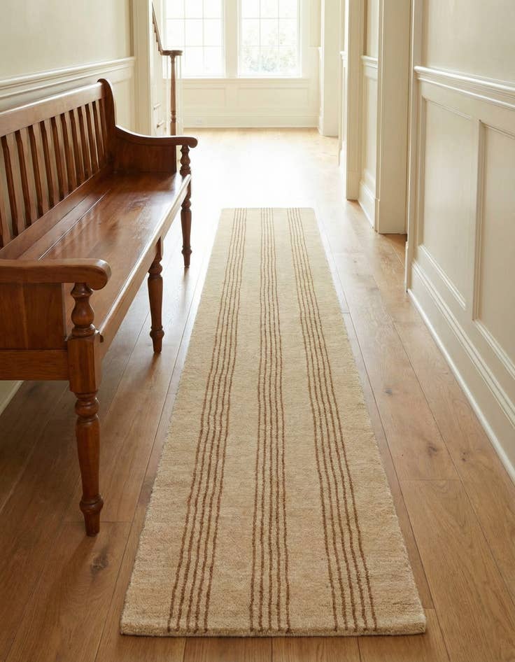 Detail image of  1' 4 x 8' Jill Zarin Striped Wool Runner Rug