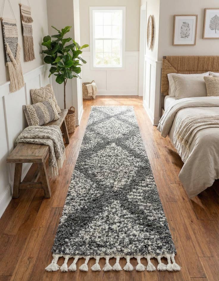 Detail image of 2' 7 x 12' Serenity Shag Runner Rug