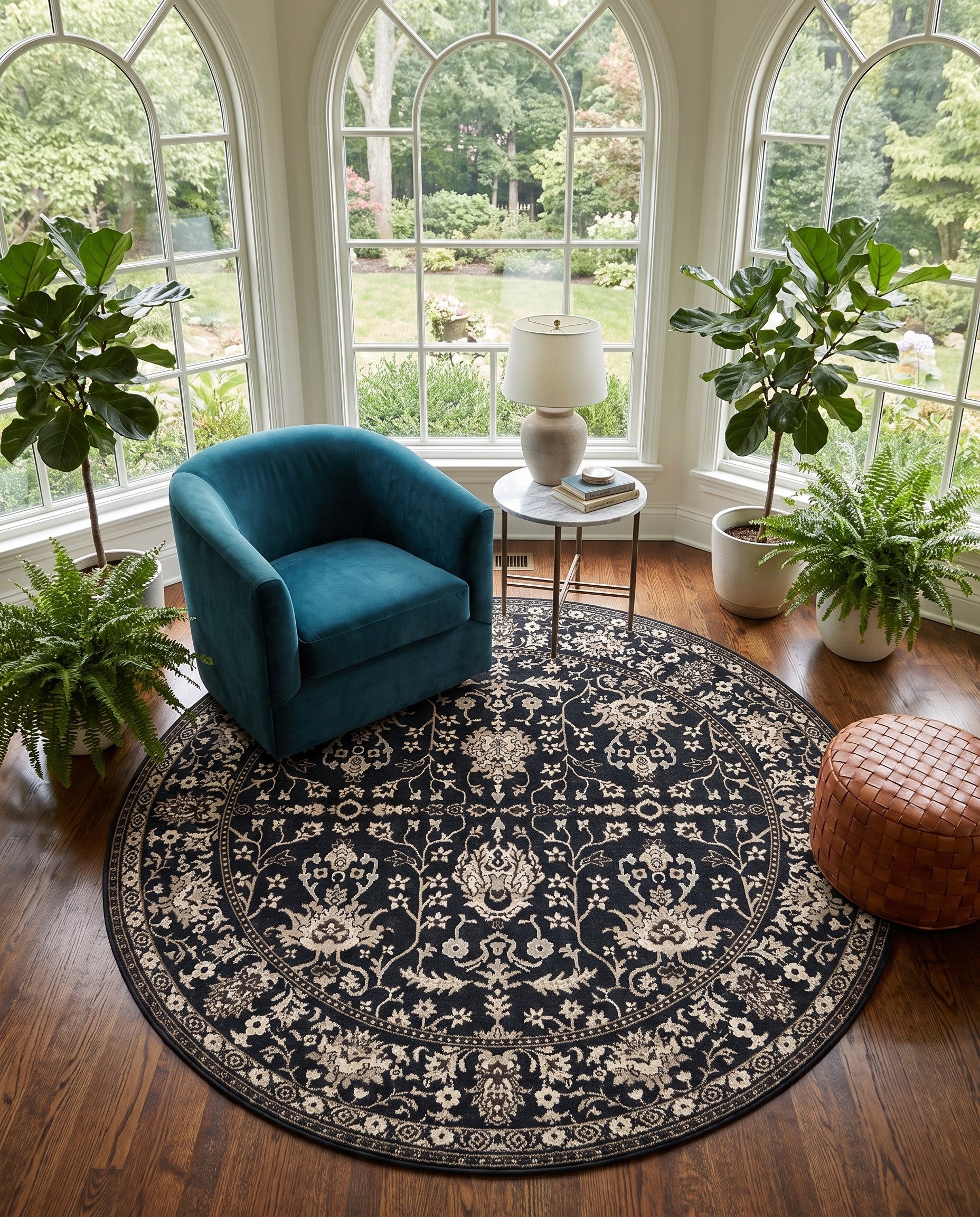 7' 10 x 7' 10 Kamala Washable Round Rug