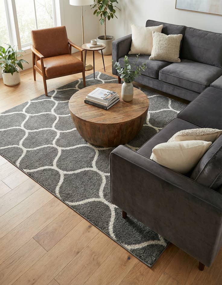 Detail image of 6' x 9' Trellis Frieze Rug