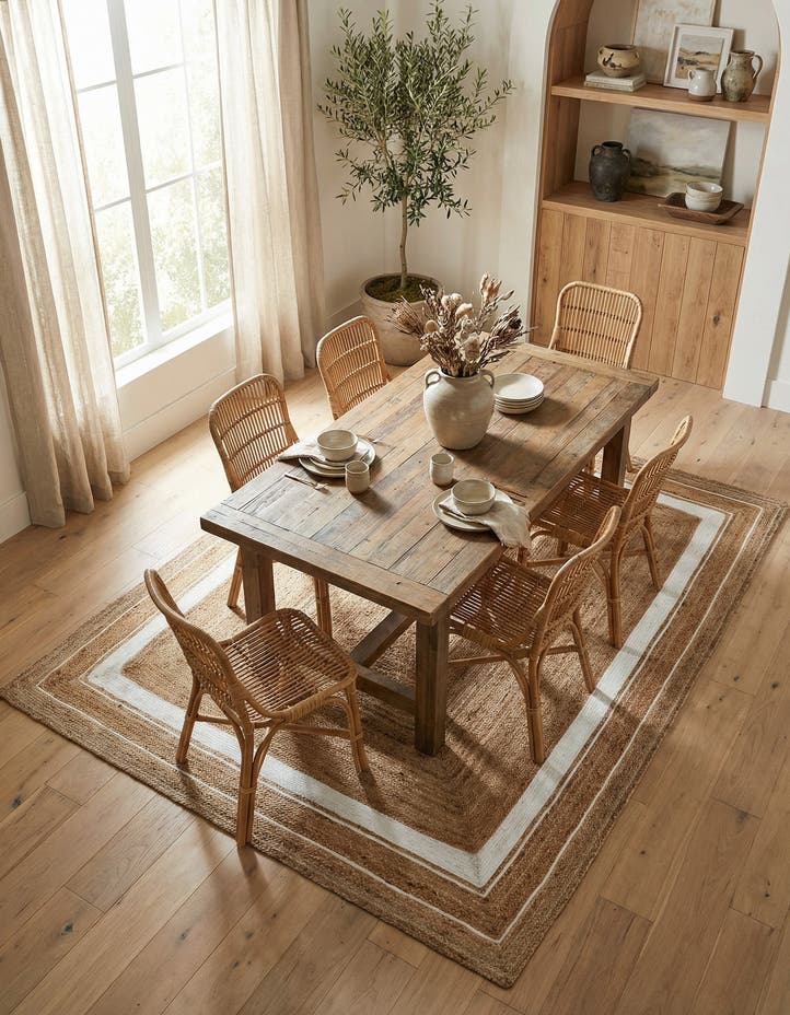 8' x 10' Handmade Braided Jute Rug