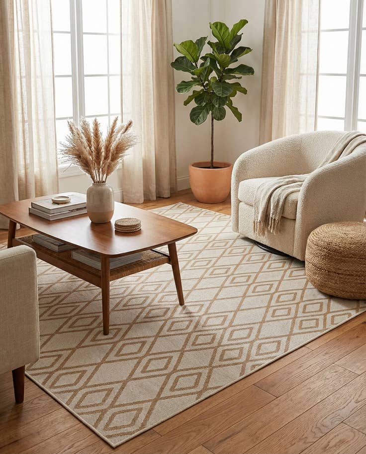 Detail image of 5' 3 x 8' Easy-Clean Jill Zarin Turks and Caicos Indoor / Outdoor Rug