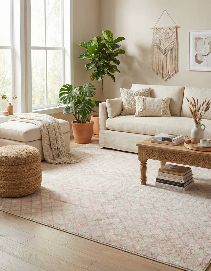 Detail image of 10' x 13' Moroccan Trellis Rug