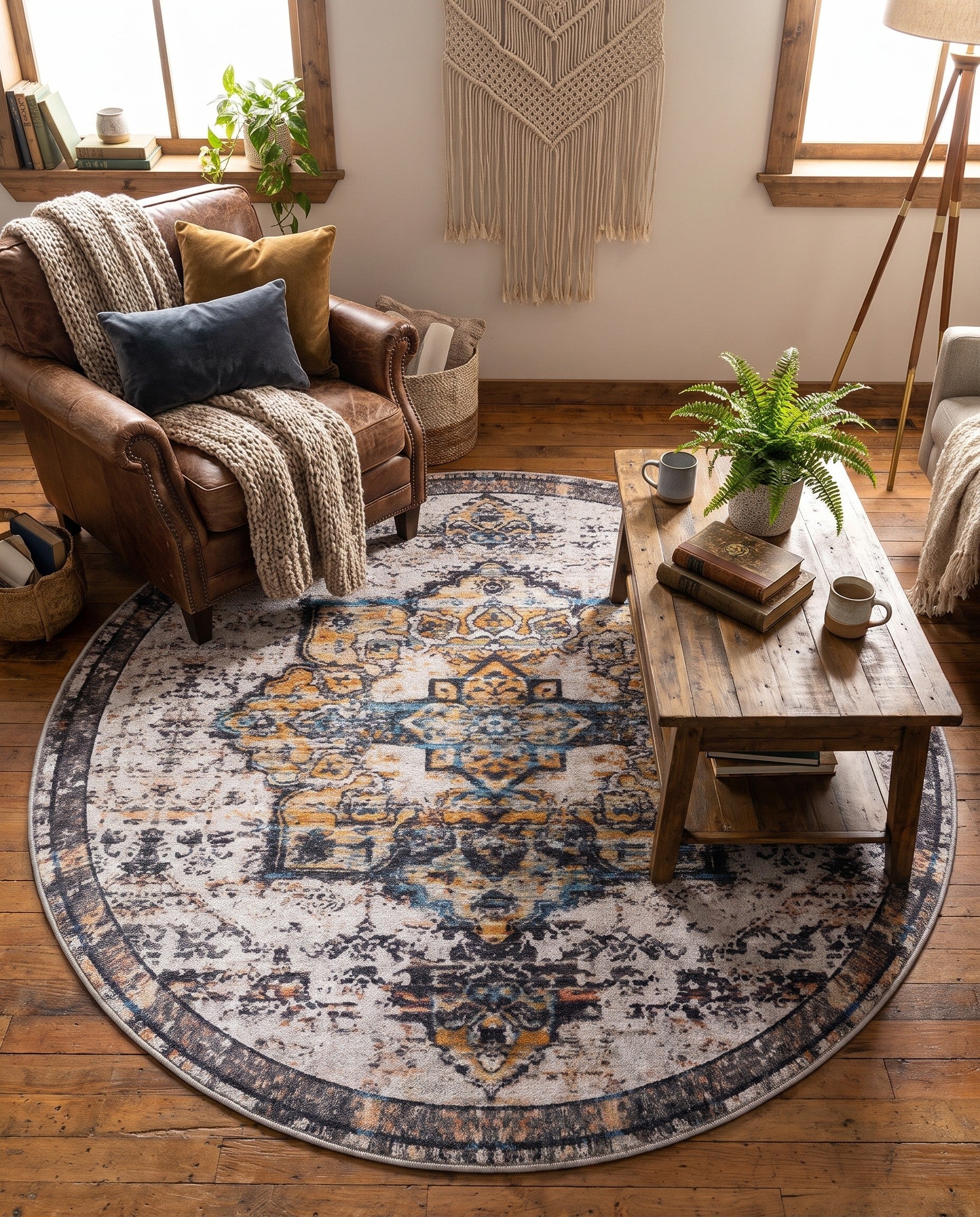 185cm x 185cm Renaissance Round Rug