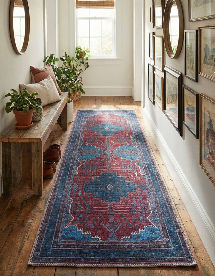 Detail image of 2' x 6'  Washable Mangata Runner Rug