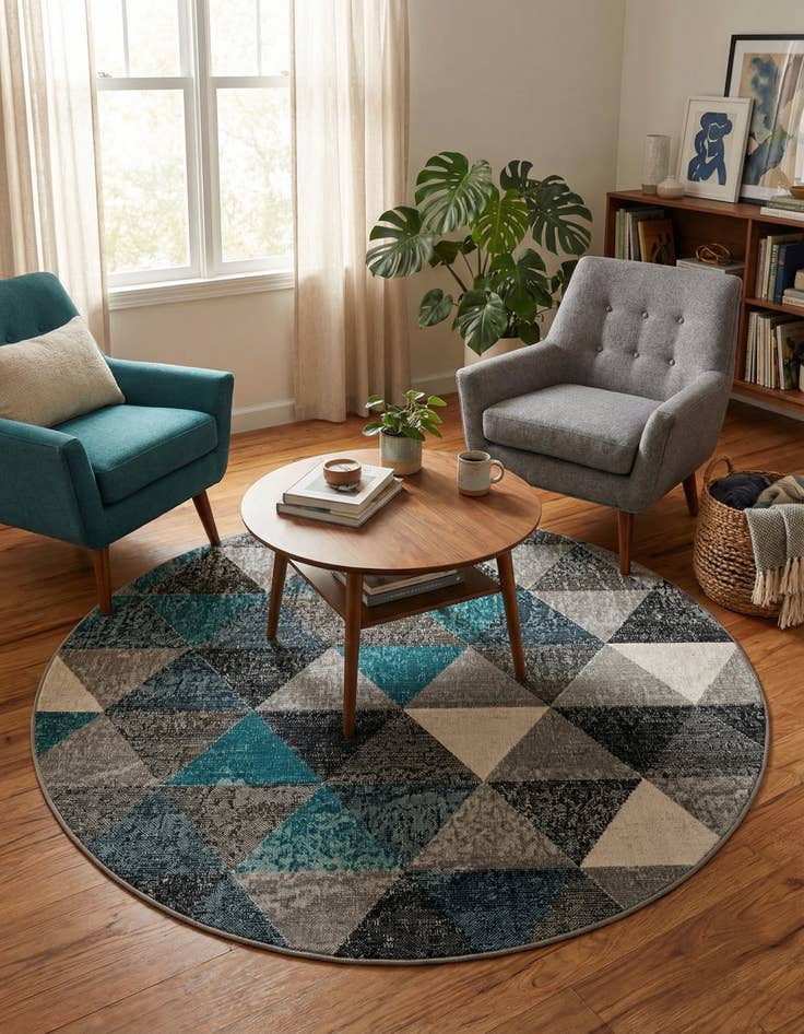 Detail image of 5' 3 x 5' 3 Valencia Round Rug