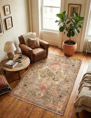 3' 6 x 5' 5 Hand Knotted Ultra Vintage Persian Wool Rug