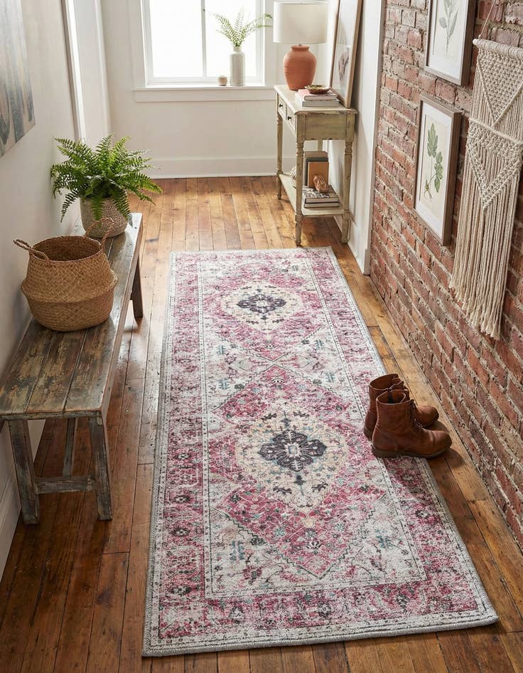 Detail image of 2' x 5'  Washable Yara Runner Rug