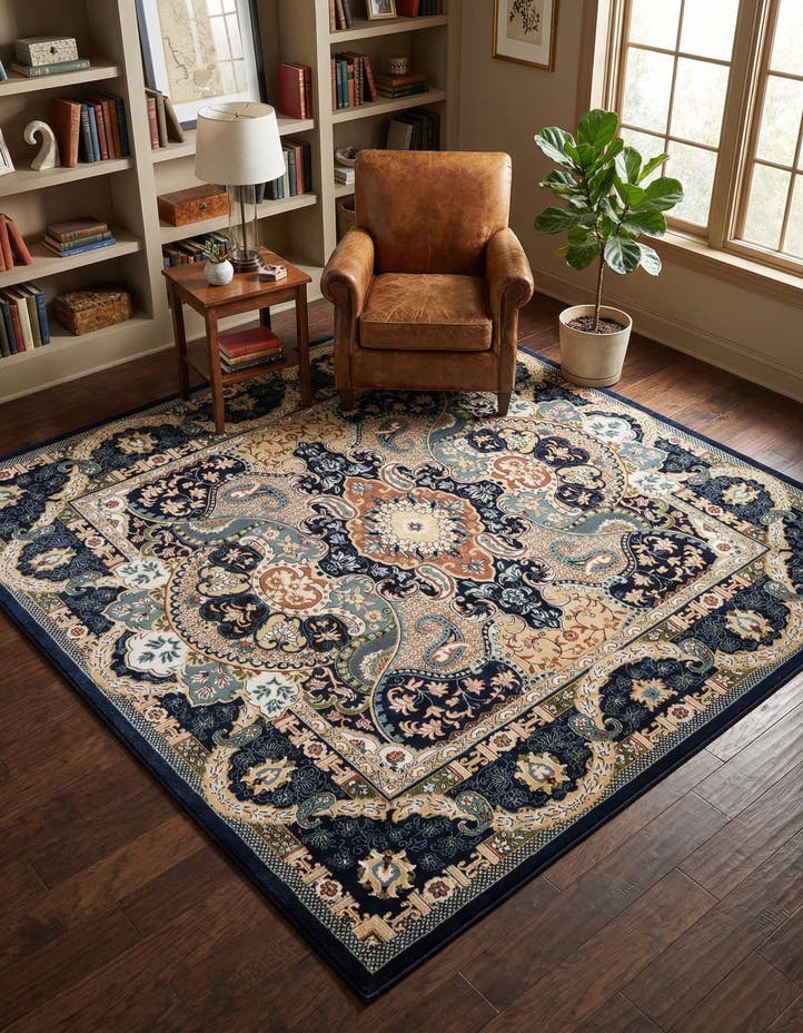 7' 10 x 7' 10 Nain Design Square Rug