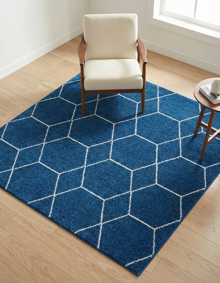 Detail image of 4' x 4' Trellis Frieze Square Rug