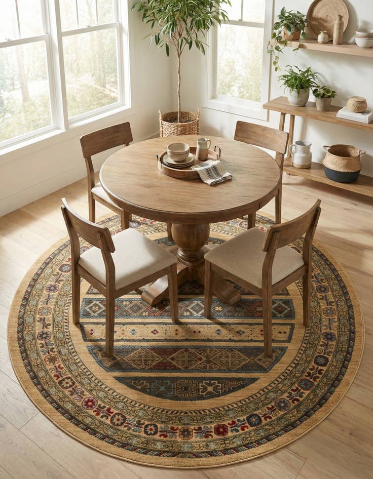 Detail image of 6' x 6' Kashkuli Gabbeh Round Rug