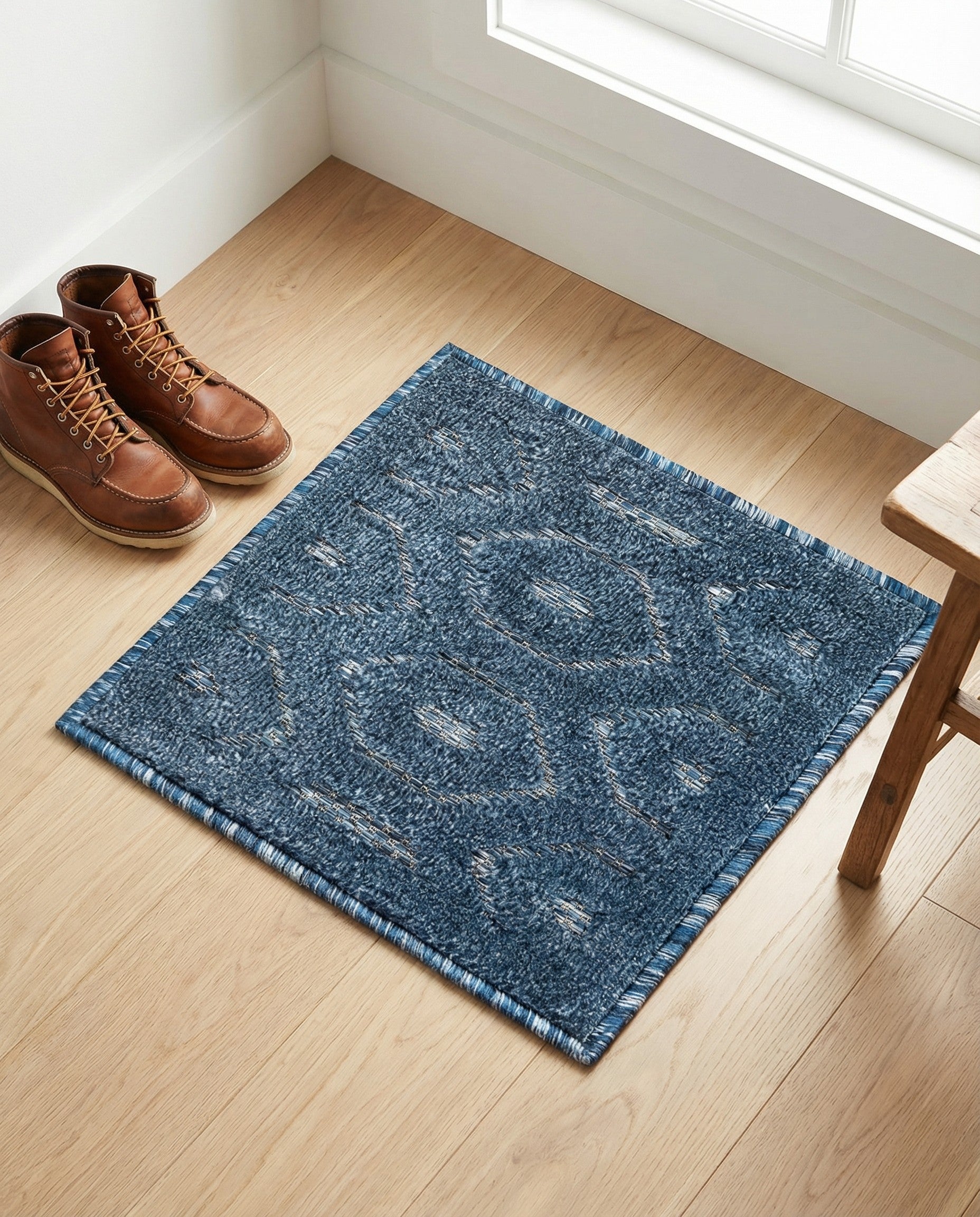 1' 4 x 1' 4 Easy-Clean Trellis Textured Indoor / Outdoor Sample Rug
