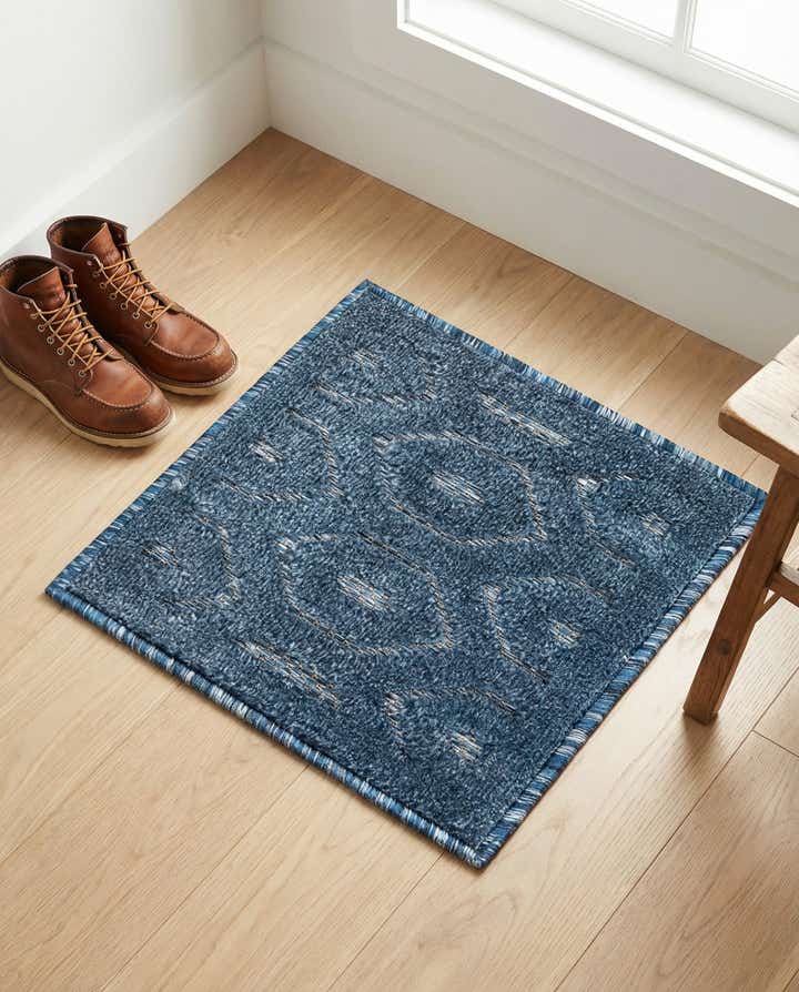 1' 4 x 1' 4 Easy-Clean Trellis Textured Indoor / Outdoor Sample Rug