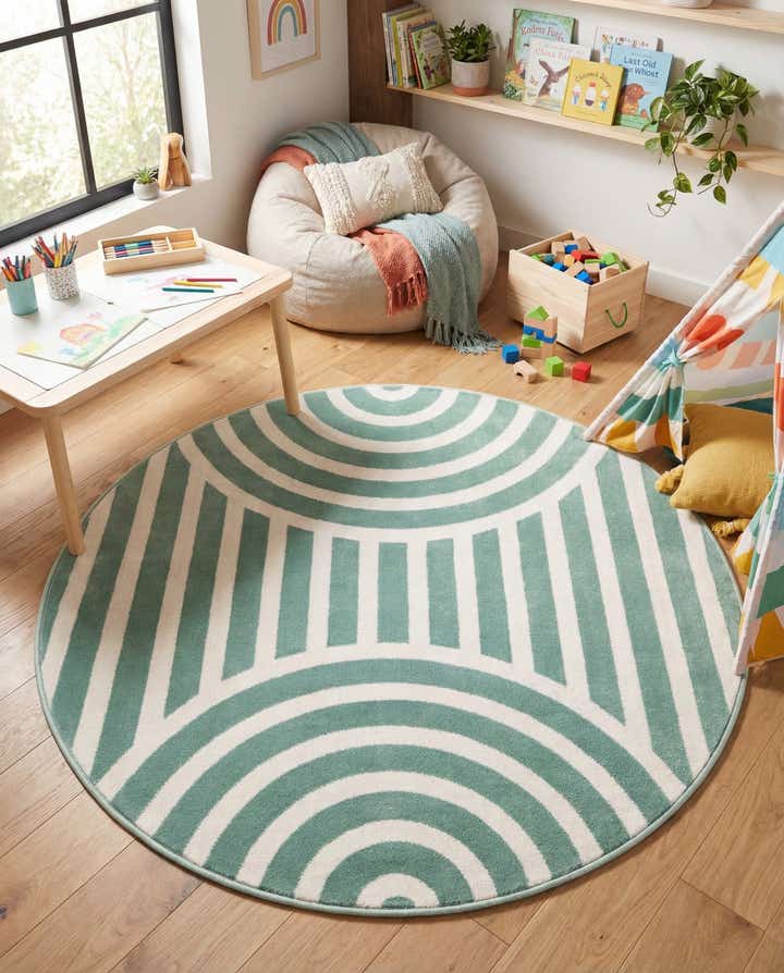 4' x 4' Whimsy Kids Round Rug