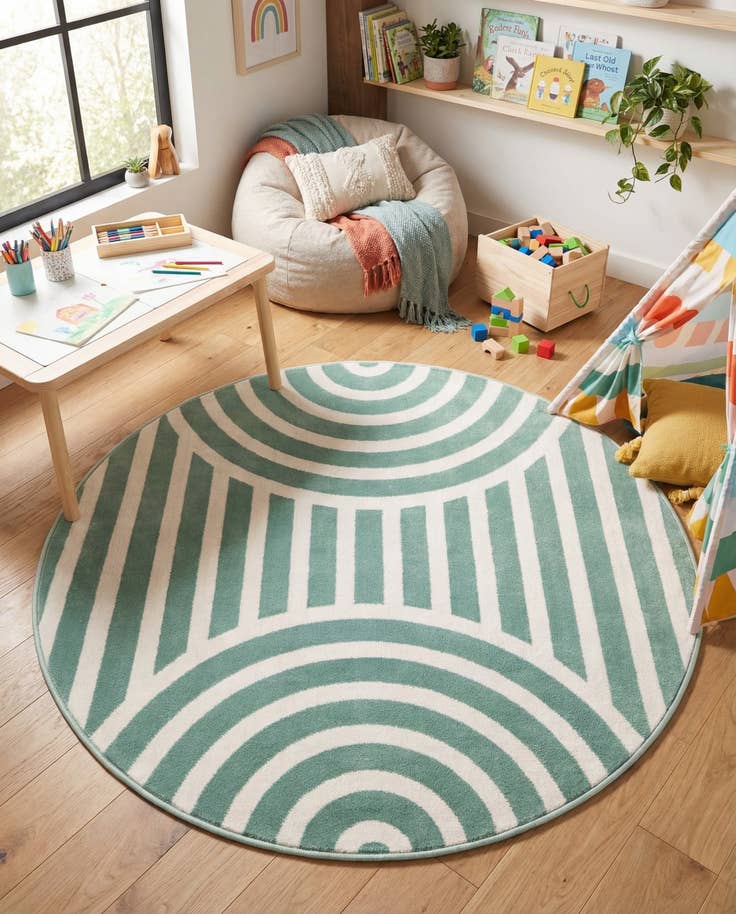 Detail image of 4' x 4' Whimsy Kids Round Rug
