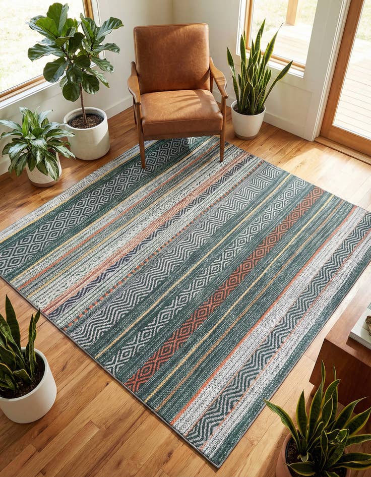 Detail image of 7' 10 x 7' 10 Washable Yara Square Rug