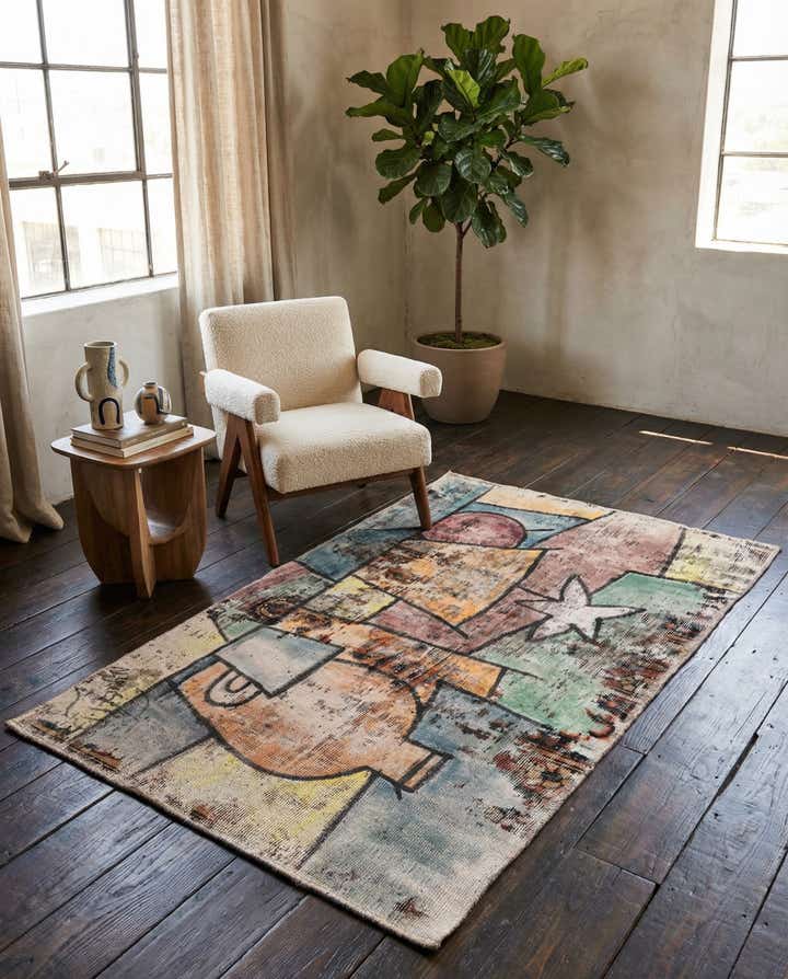 3' 2 x 5' Hand Knotted Ultra Vintage Persian Wool Rug