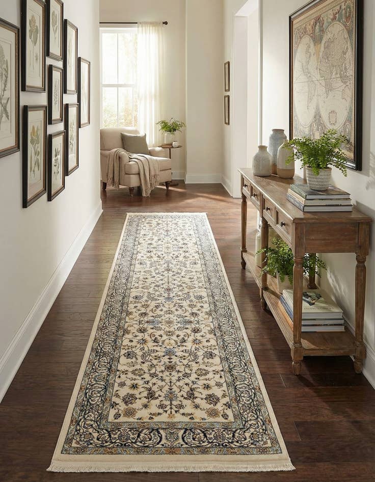 Detail image of  3' x 13' Nain Design Runner Rug