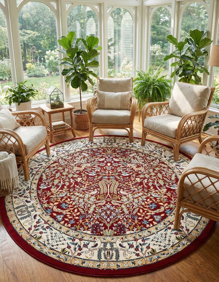 Detail image of 10' x 10' Nain Design Round Rug