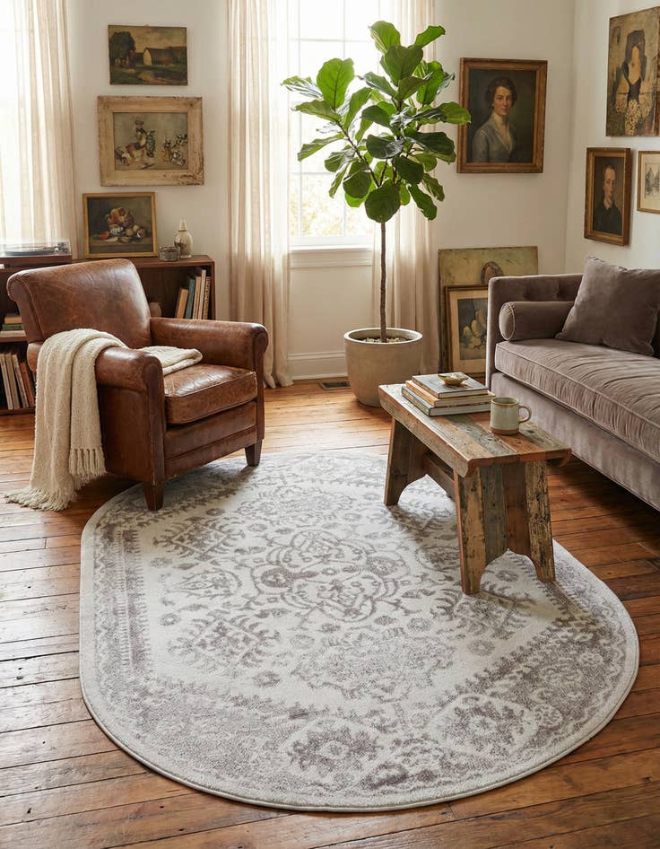 Detail image of  5' 3 x 8' Oxford Oval Rug