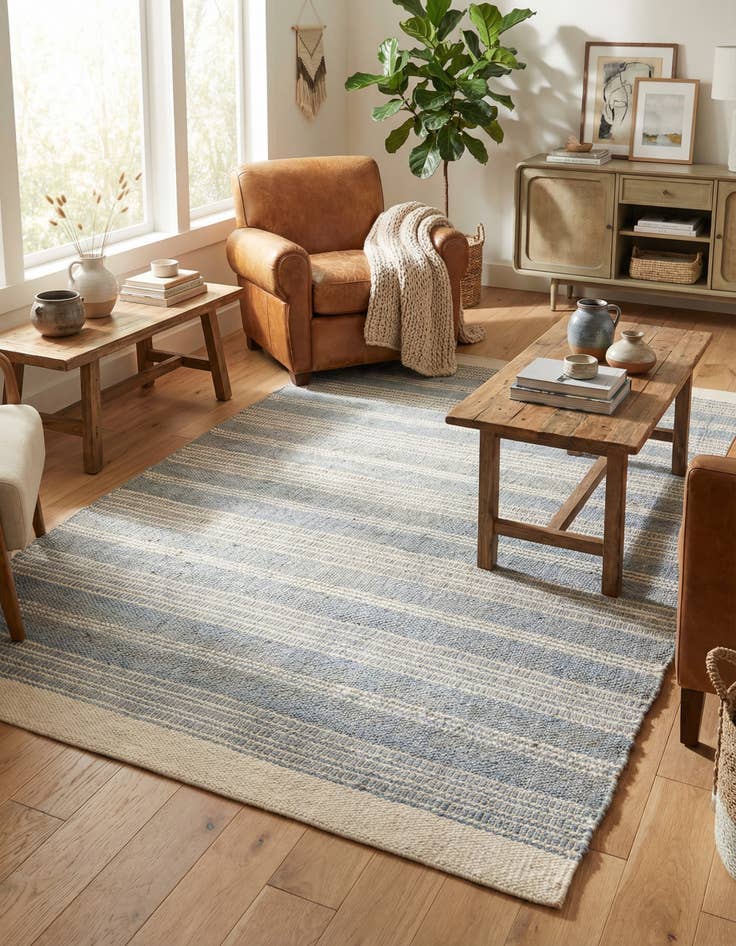 Detail image of 6' 1 x 9' Hand Woven Lariat Rug