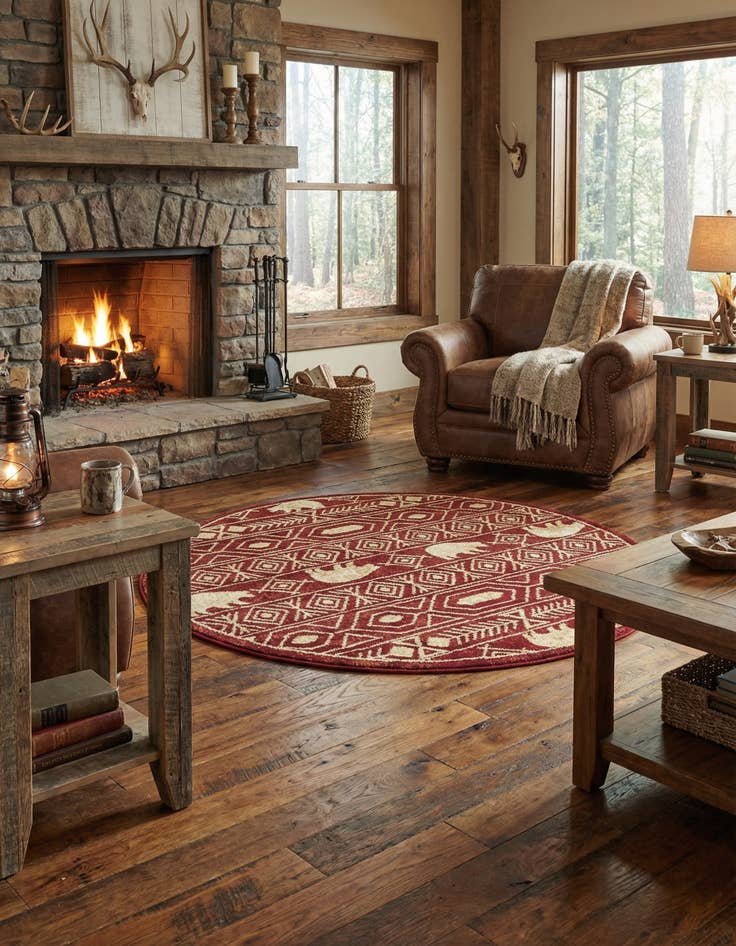 Detail image of  4' x 4' Pioneer Round Rug