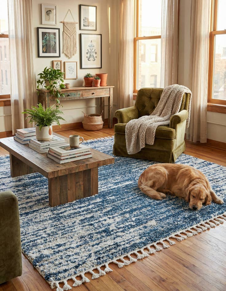 Detail image of 7' 10 x 7' 10 Serenity Shag Square Rug