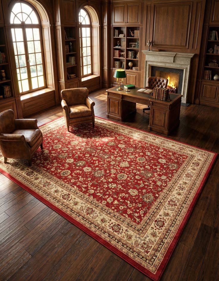 Detail image of 10' x 14' Kashan Design Rug