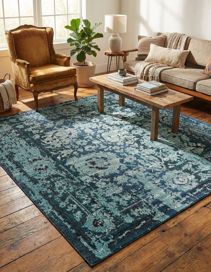 Detail image of 8' x 8' Washable Fleur Square Rug